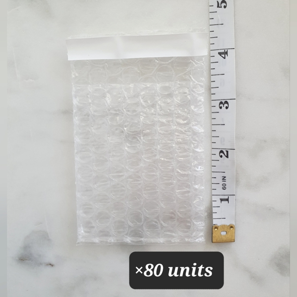 Clear bubble bags 80 pieces 2.5" × 3" self sealing plastic pouches